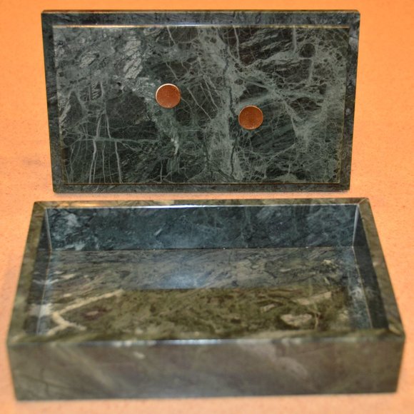 JAY STRONGWATER BUTTERFLY ENAMEL CRYSTAL JEWELRY VANITY TRINKET MARBLE BOX OBJET - Picture 6 of 13